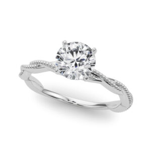 Solitaire Engagement Ring - 14K, Size 7.0 (Setting Only)